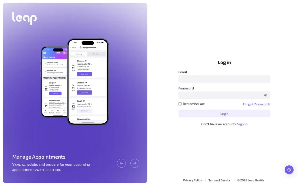 Leap Health Patient Sign In AsthraHealth.com